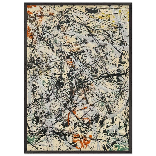 NUMBER 32 1947 - Jackson Pollock Framed Art Print – Black Wooden Frame - Default Title - -Framed Art Print