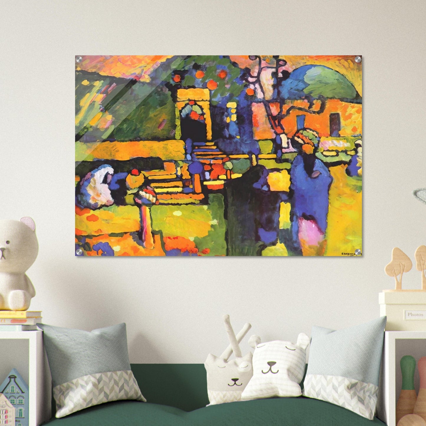 ARABS I CEMETERY 1909 - Wassily Kandinsky Acrylic Print - 70x100 cm / 28x40″ inches | Wassily Kandinsky Wall Art | Wassily Kandinsky Prints