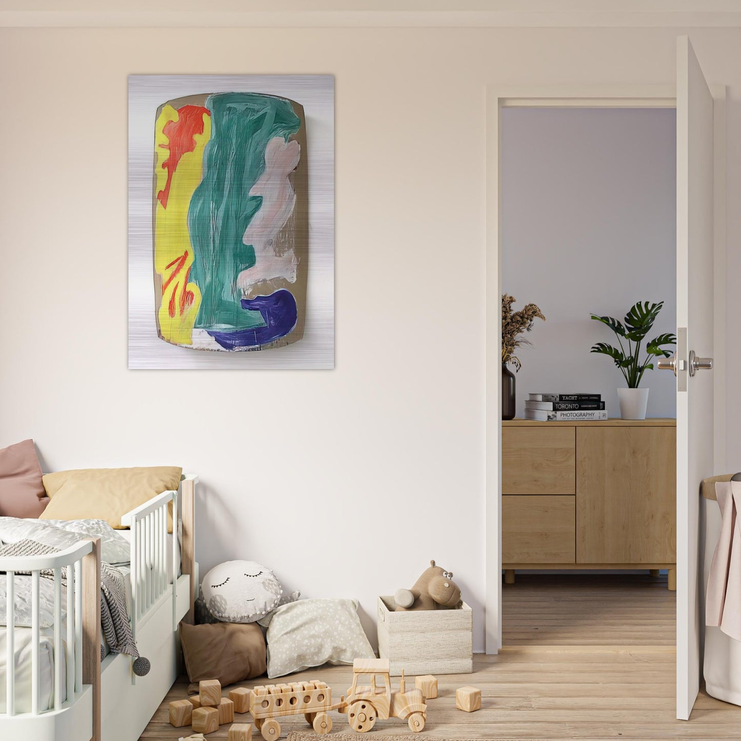 Baton - 1986 - Ron Gorchov Brushed Aluminum Print - 70x100 cm / 28x40 inches | Ron Gorchov Aluminum Print | Ron Gorchov Prints