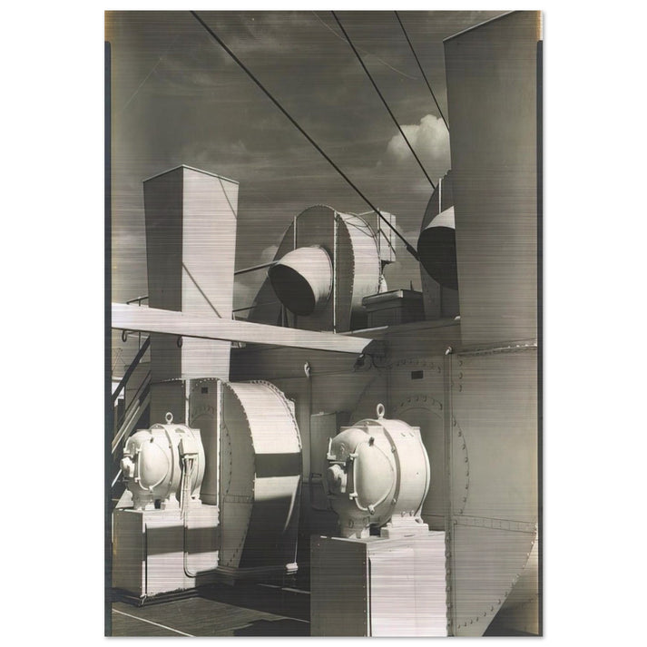 Upper Deck - 1928 - Charles Sheeler Brushed Aluminum Print - 70x100 cm / 28x40 inches | Charles Sheeler Aluminum Print | Charles Sheeler Prints