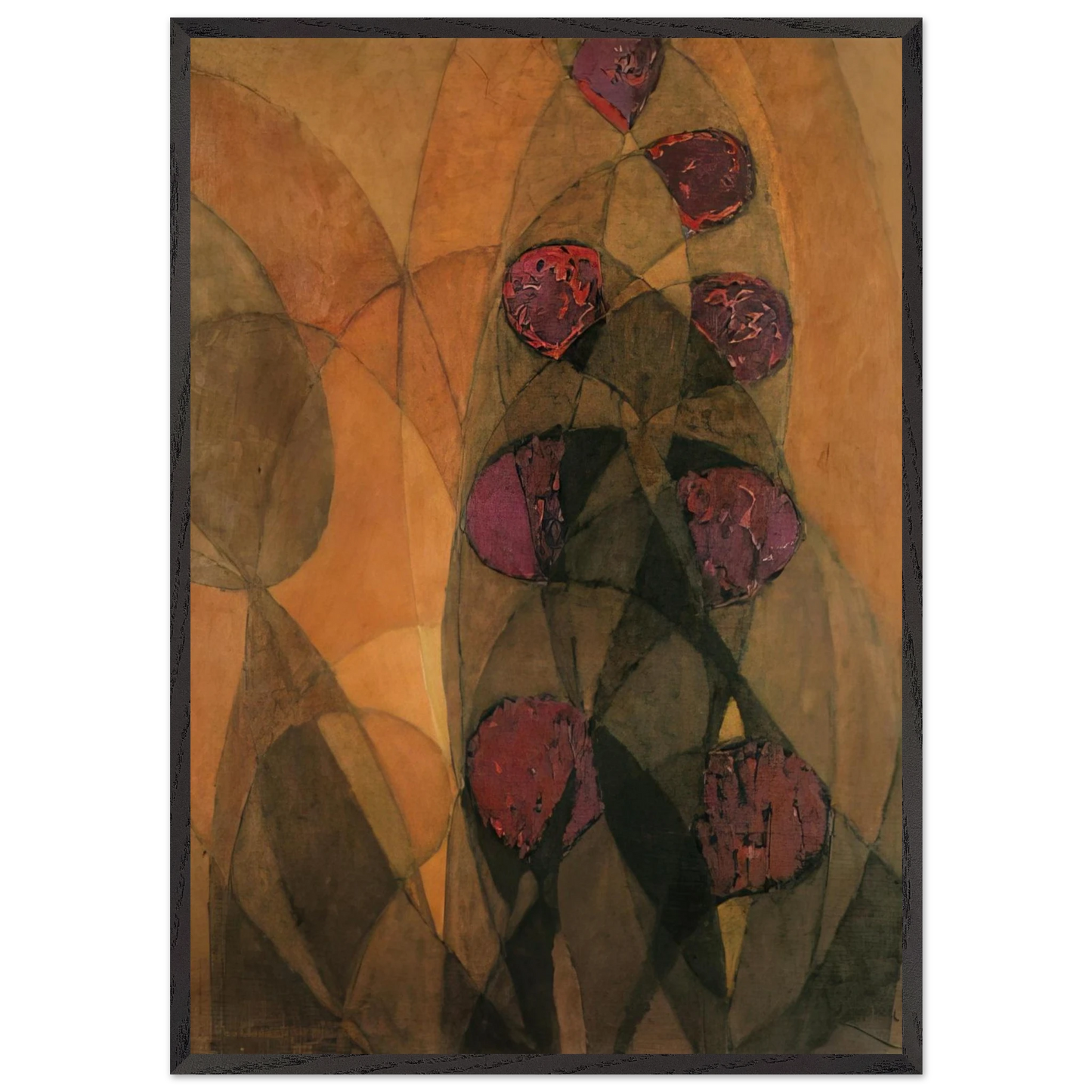 Warm Chromatics - Frantisek Kupka Framed Art Print – Black Wooden Frame - Default Title - -Framed Art Print