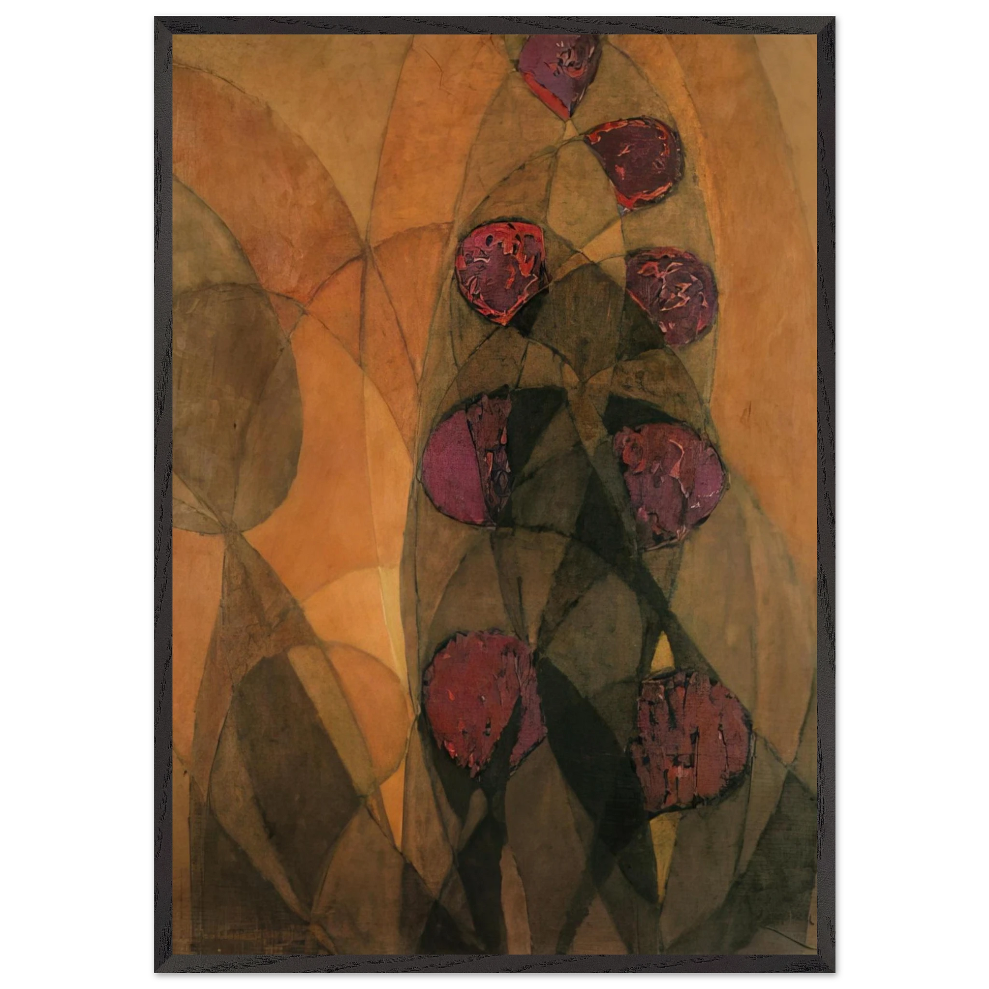 Warm Chromatics - Frantisek Kupka Framed Art Print – Black Wooden Frame - Default Title - -Framed Art Print