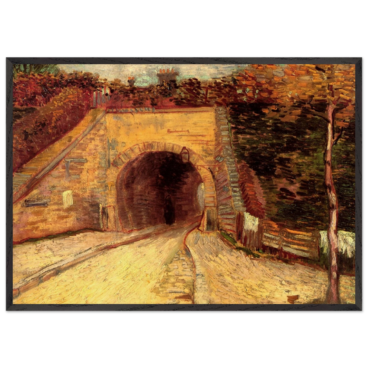 Roadway with Underpass The Viaduct - Vincent van Gogh Framed Art Print – Black Wooden Frame - Default Title - -Framed Art Print