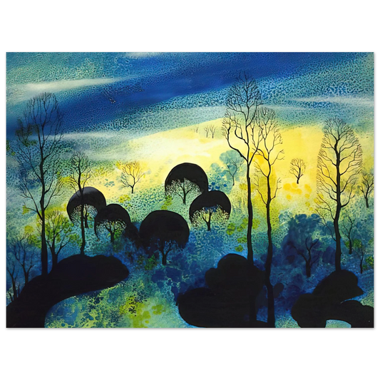Eyvind Earle - Pastures Through the Fog Fine Art Poster - Default Title
