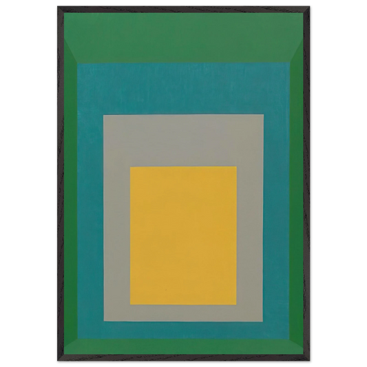 HOMAGE TO THE SQUARE APPARITION 1959 - Josef Albers Framed Art Print – Black Wooden Frame - Default Title - -Framed Art Print