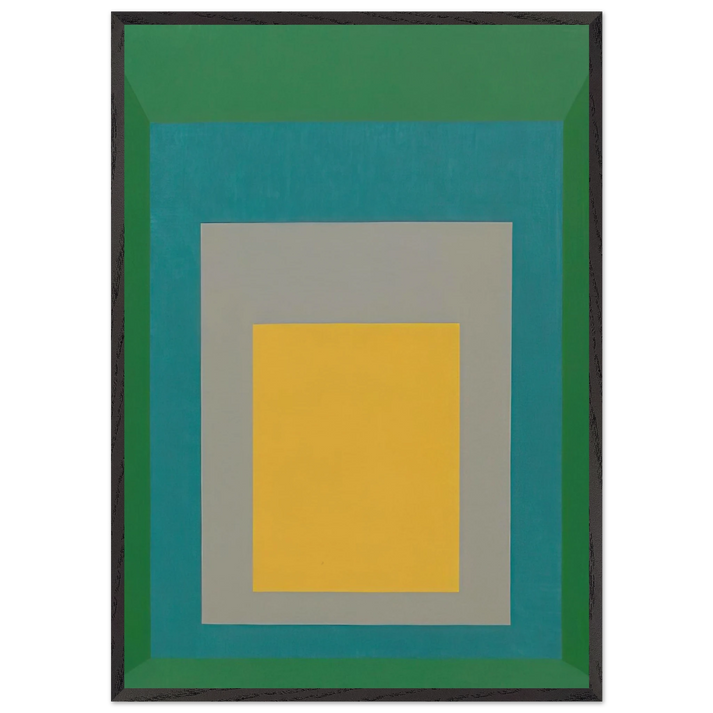 HOMAGE TO THE SQUARE APPARITION 1959 - Josef Albers 70x100 cm / 28x40 inches Framed Art Print – Black Wooden Frame