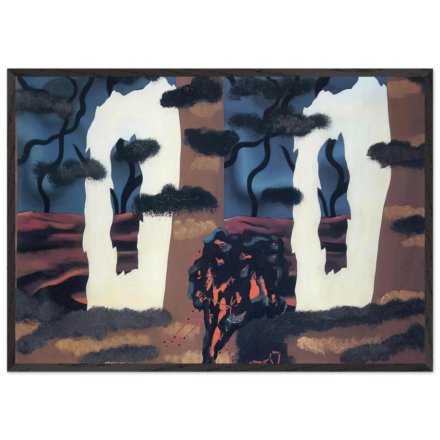 A TASTE OF THE INVISIBLE 1927 - Rene Magritte Framed Art Print – Black Wooden Frame - Default Title - -Framed Art Print