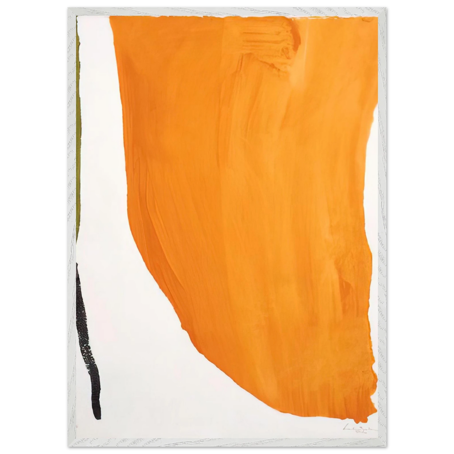 Helen Frankenthaler - Orange Downpour - 1970 Wall art - A3 (29.7 x 42  cm) - Premium Wooden Framed Poster With Fine Art Paper - Wood frame