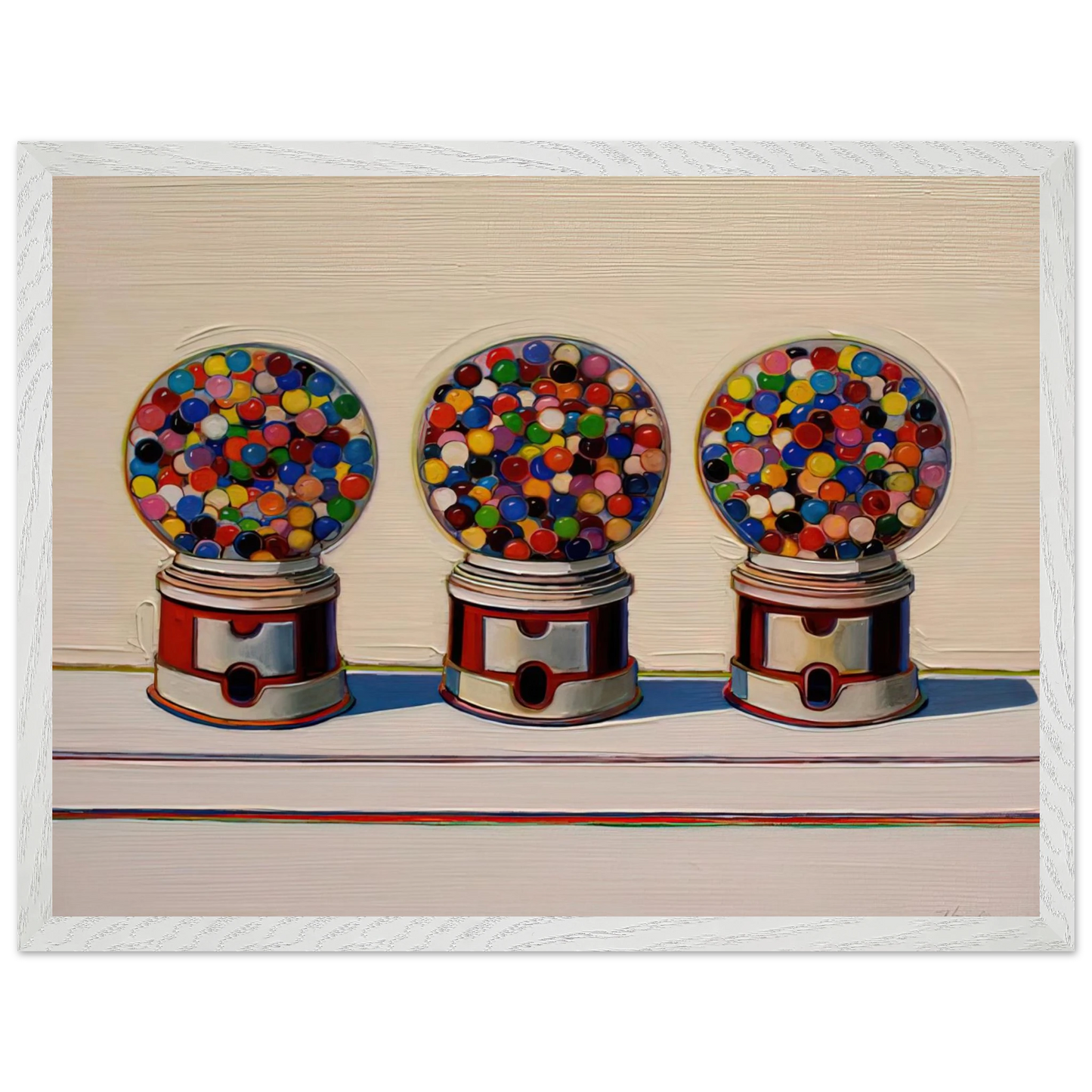 Wayne Thiebaud - Three Machines - 1963 Wall Art - 30x40 cm / 12x16 inches - Fine Art Poster - -