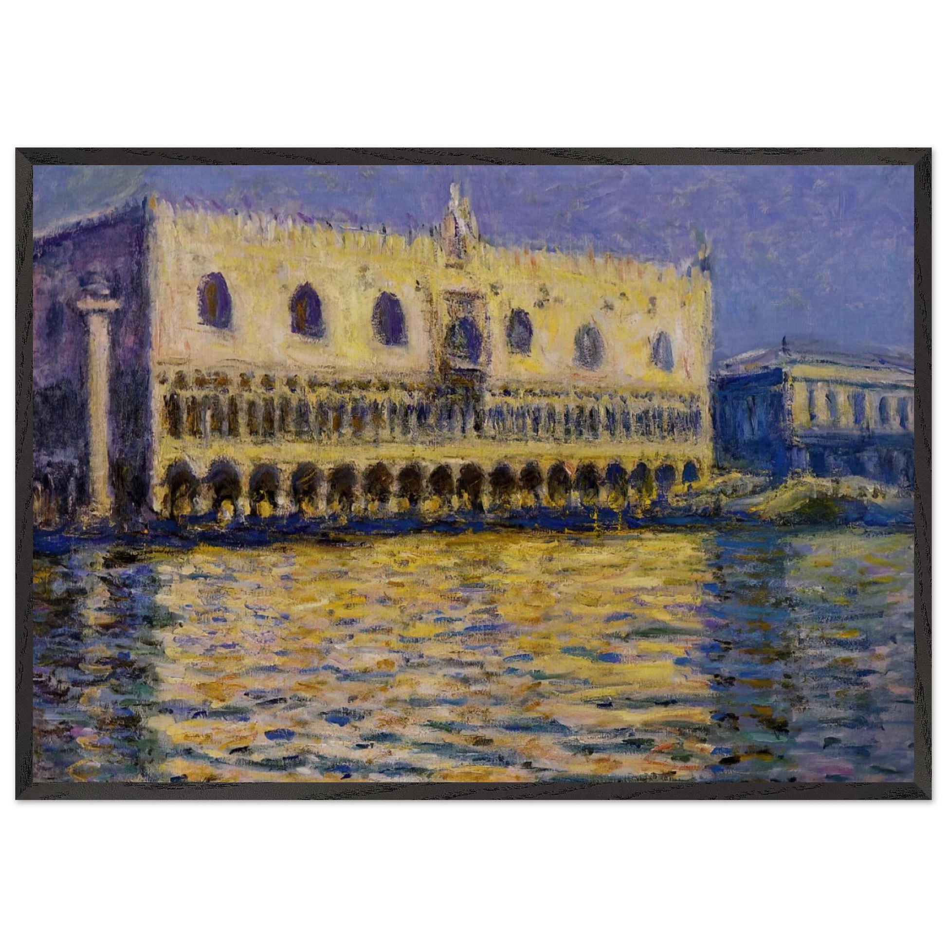 The Palazzo Ducale 2 - claude monet Framed Art Print – Black Wooden Frame - Default Title - -Framed Art Print