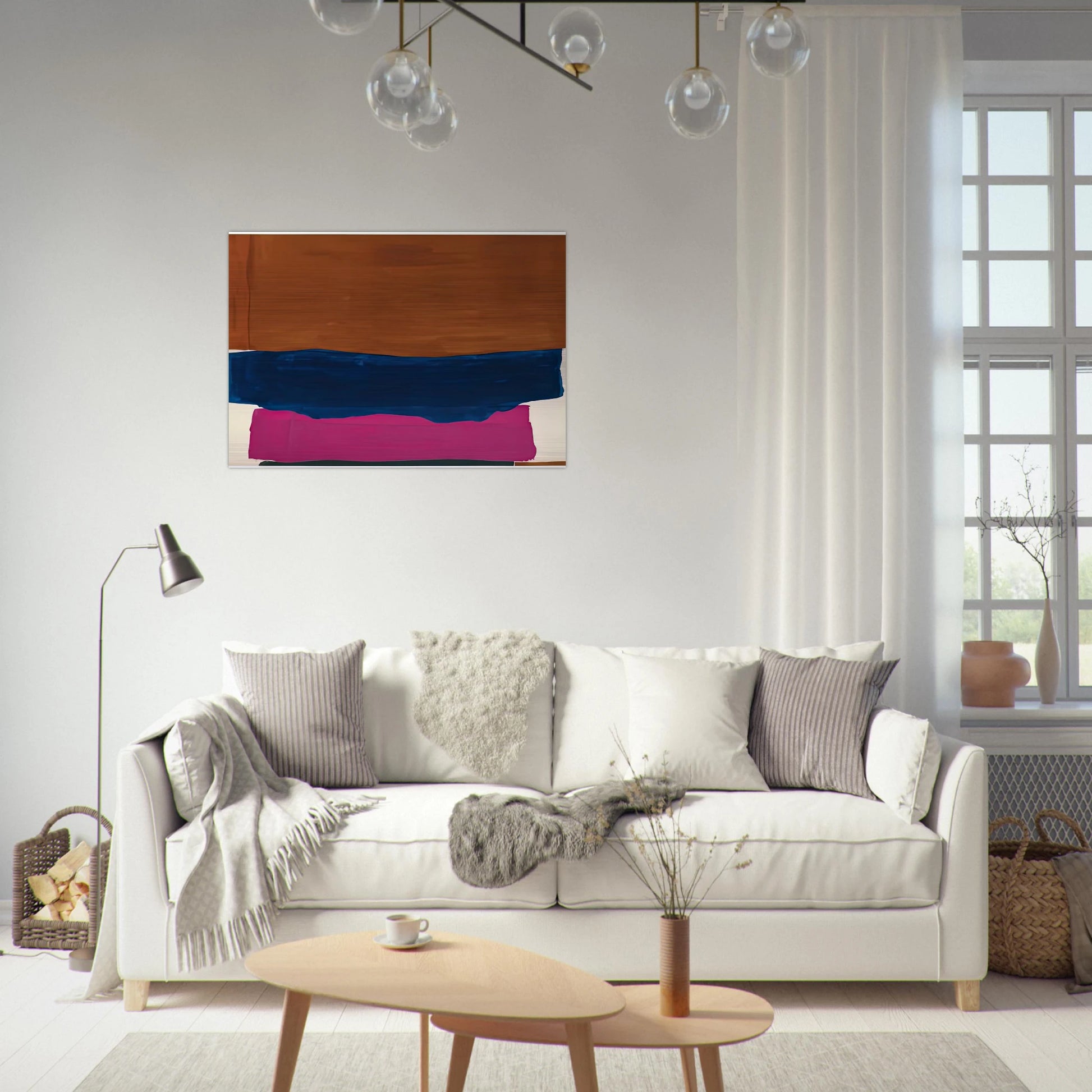 Indian Summer, 1967- - Helen Frankenthaler Brushed Aluminum Print - 70x100 cm / 28x40 inches | Helen Frankenthaler Aluminum Print | Helen Frankenthaler Prints