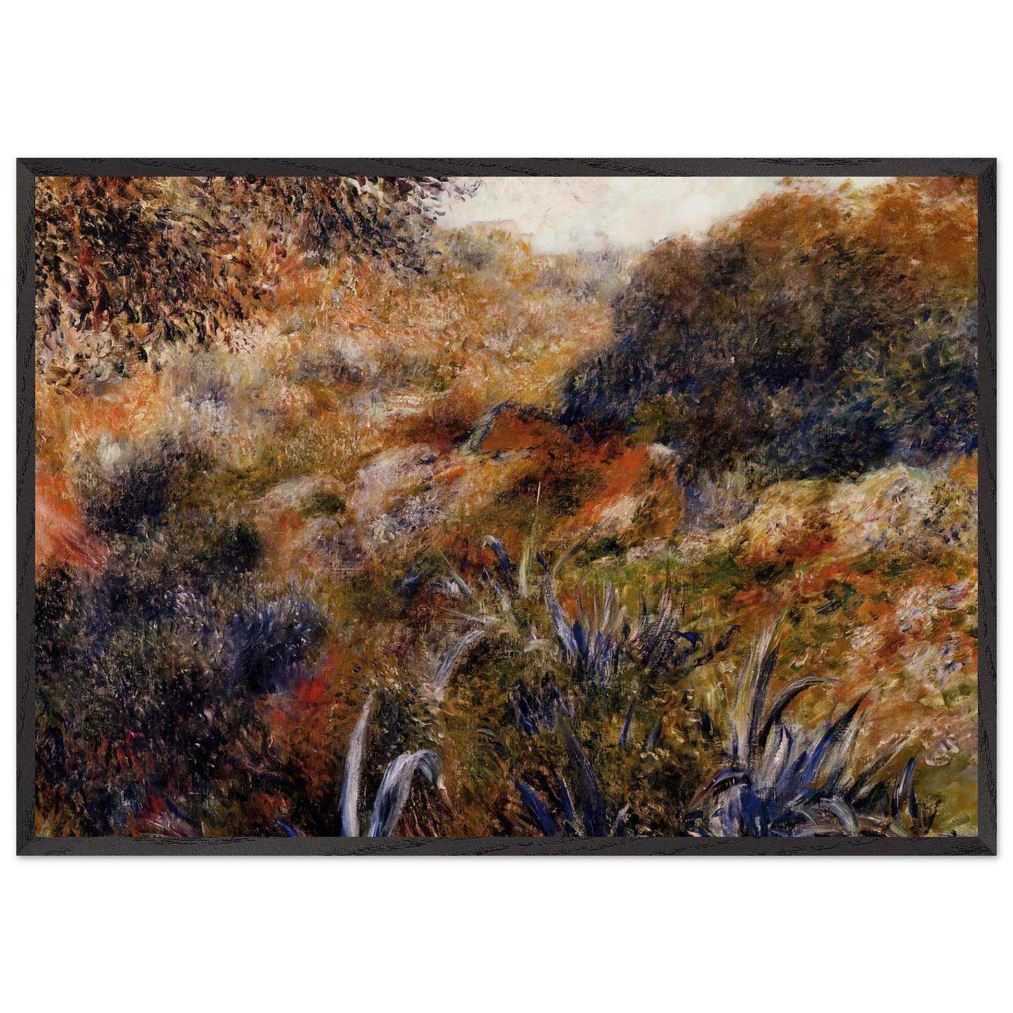 Algerian Landscape The Ravine of the Wild Women - Pierre-Auguste Renoir Framed Art Print – Black Wooden Frame - Default Title - -Framed Art Print