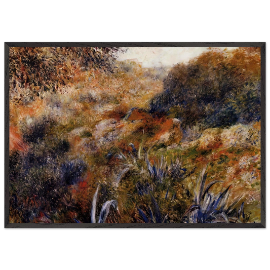 Algerian Landscape The Ravine of the Wild Women - Pierre-Auguste Renoir 70x100 cm / 28x40 inches Framed Art Print – Black Wooden Frame