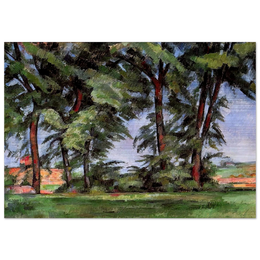 Tall Trees at the Jas de Bouffan - Paul Cézanne Brushed Aluminum Print - 70x100 cm / 28x40 inches | Paul Cézanne Aluminum Print | Paul Cézanne Prints