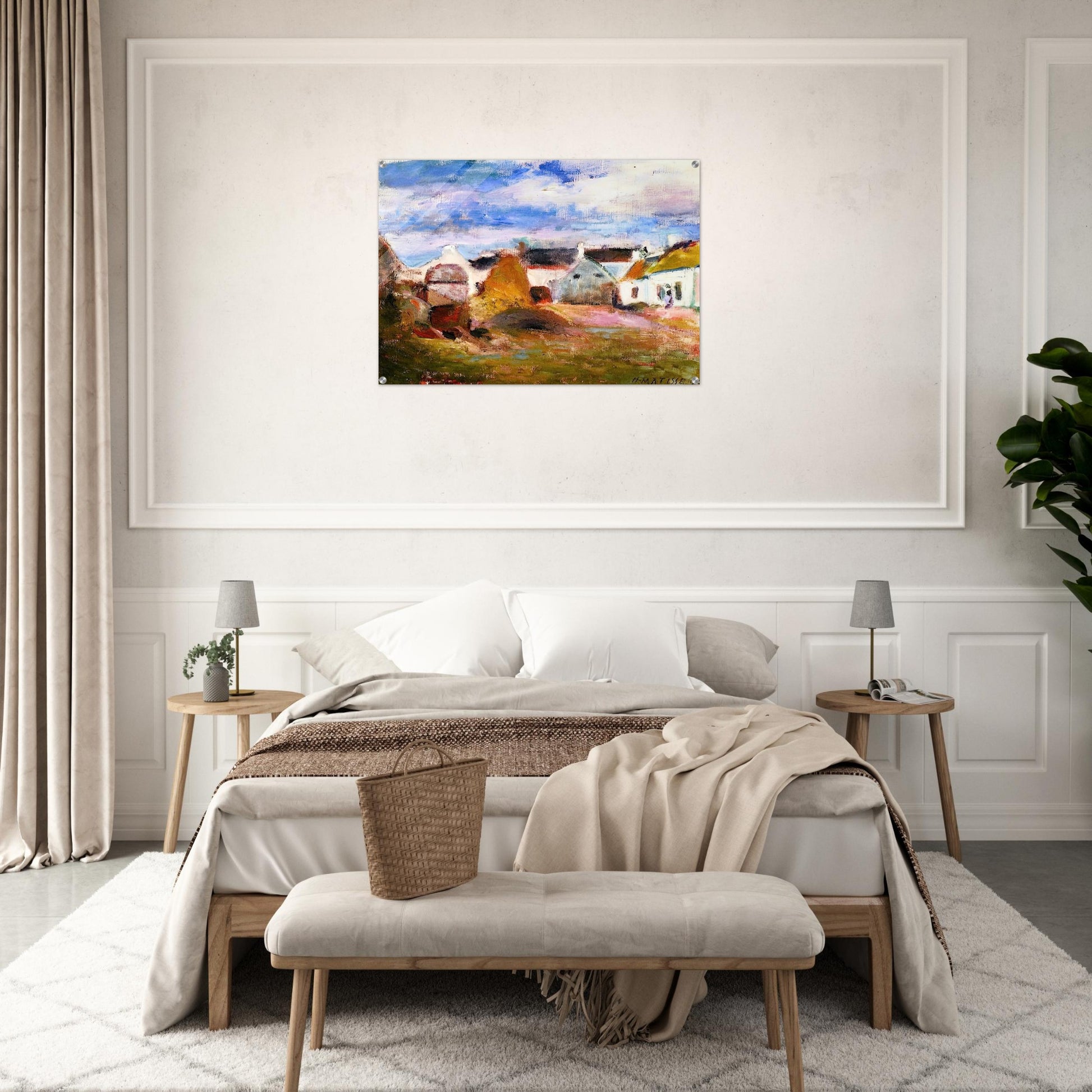 FARMYARD IN BRITTANY 1897 - Henri Matisse Acrylic Print - 70x100 cm / 28x40″ inches | Henri Matisse Wall Art | Henri Matisse Prints