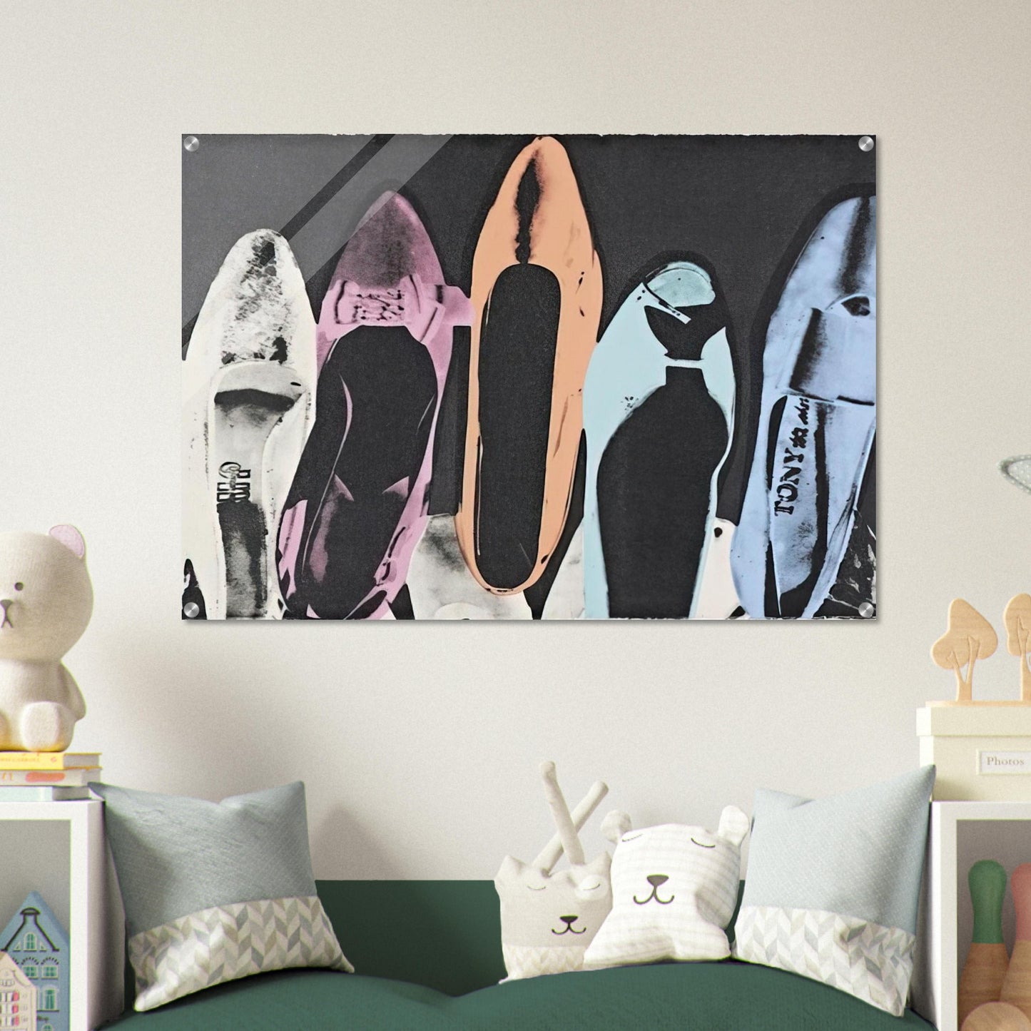 Diamond Dust Shoes - Andy Warhol Acrylic Print - 70x100 cm / 28x40″ inches | Andy Warhol Wall Art | Andy Warhol Prints