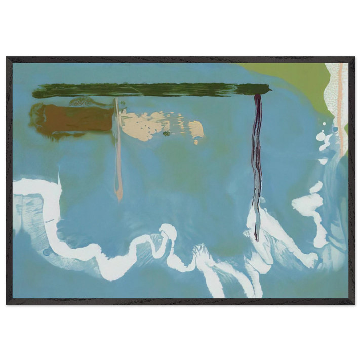 Skywriting - 1997 - Helen Frankenthaler 70x100 cm / 28x40 inches Framed Art Print – Black Wooden Frame