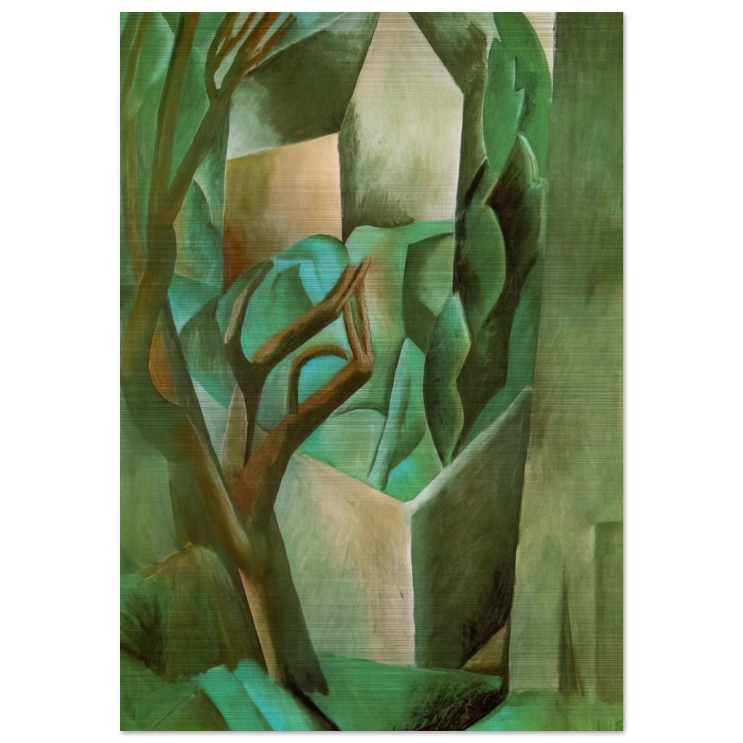 House in the garden - Pablo Picasso Brushed Aluminum Print - 70x100 cm / 28x40 inches | Pablo Picasso Aluminum Print | Pablo Picasso Prints
