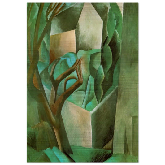 House in the garden - Pablo Picasso Brushed Aluminum Print - 70x100 cm / 28x40 inches | Pablo Picasso Aluminum Print | Pablo Picasso Prints