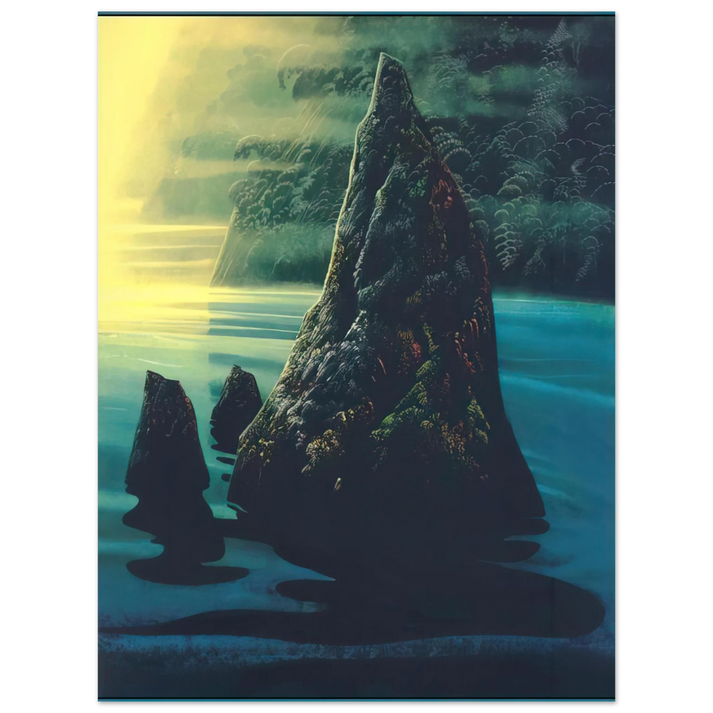Eyvind Earle - The Rock  75x100 cm / 30x40inches Fine Art Poster