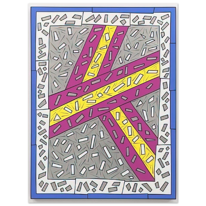 Nicholas Krushenick - Grand Entrance - 1987  75x100 cm / 30x40inches Fine Art Poster