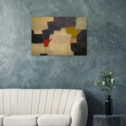 Composition - 1952 - Serge Poliakoff Brushed Aluminum Print - 70x100 cm / 28x40 inches | Serge Poliakoff Aluminum Print | Serge Poliakoff Prints