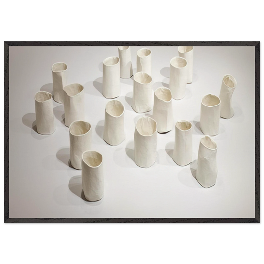 REPETITION NINETEEN I 1967 - Eva Hesse Framed Art Print – Black Wooden Frame - Default Title - -Framed Art Print