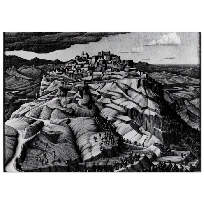 MC Escher - SANTA SEVERINA CALABRIA FEBRUARY 1931 1931 Wall Art - 30x40 cm / 12x16 inches - Premium Wooden Framed Poster With Fine Art Paper - Wood frame