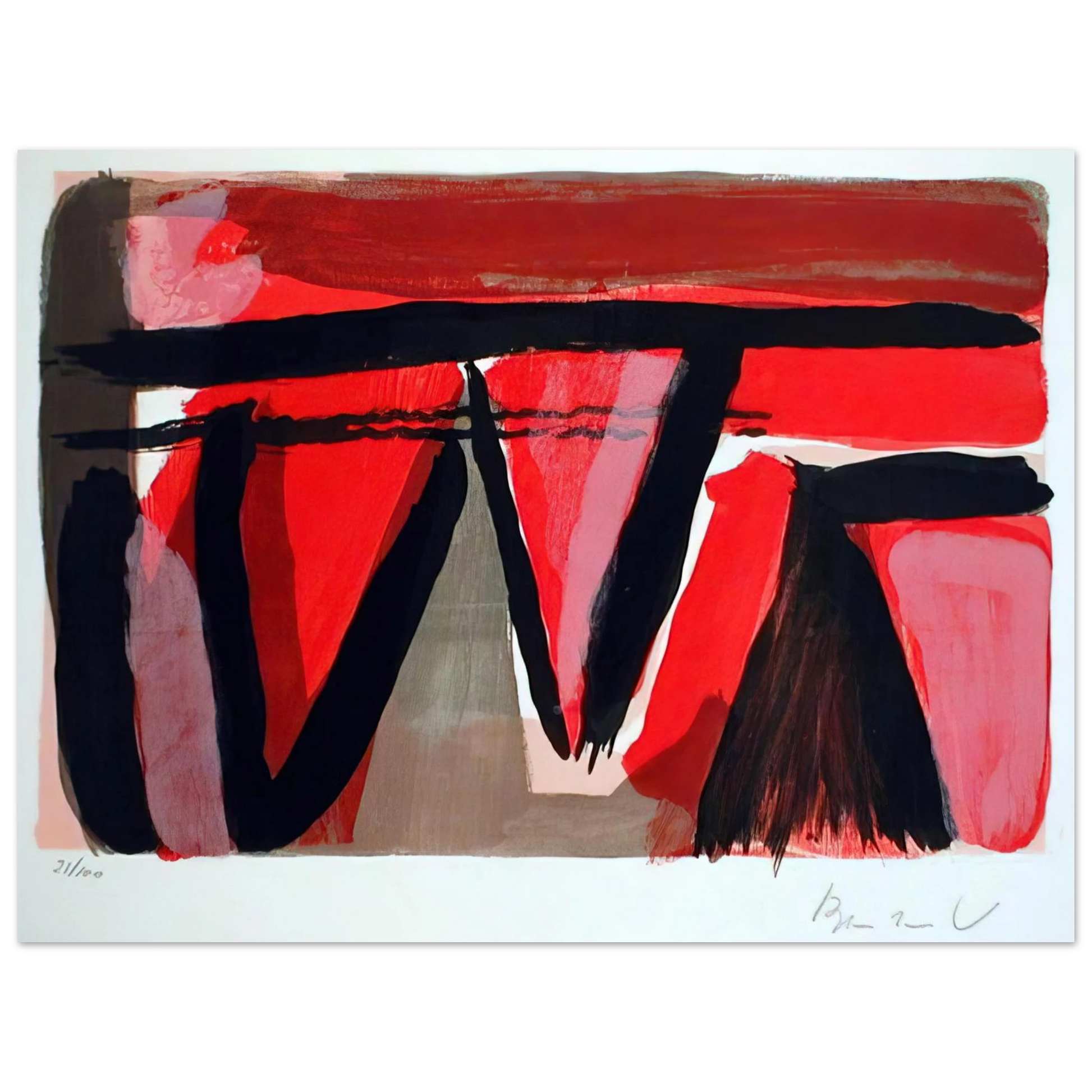 Bram van Velde - Braises - 1980 Fine Art Poster - Default Title