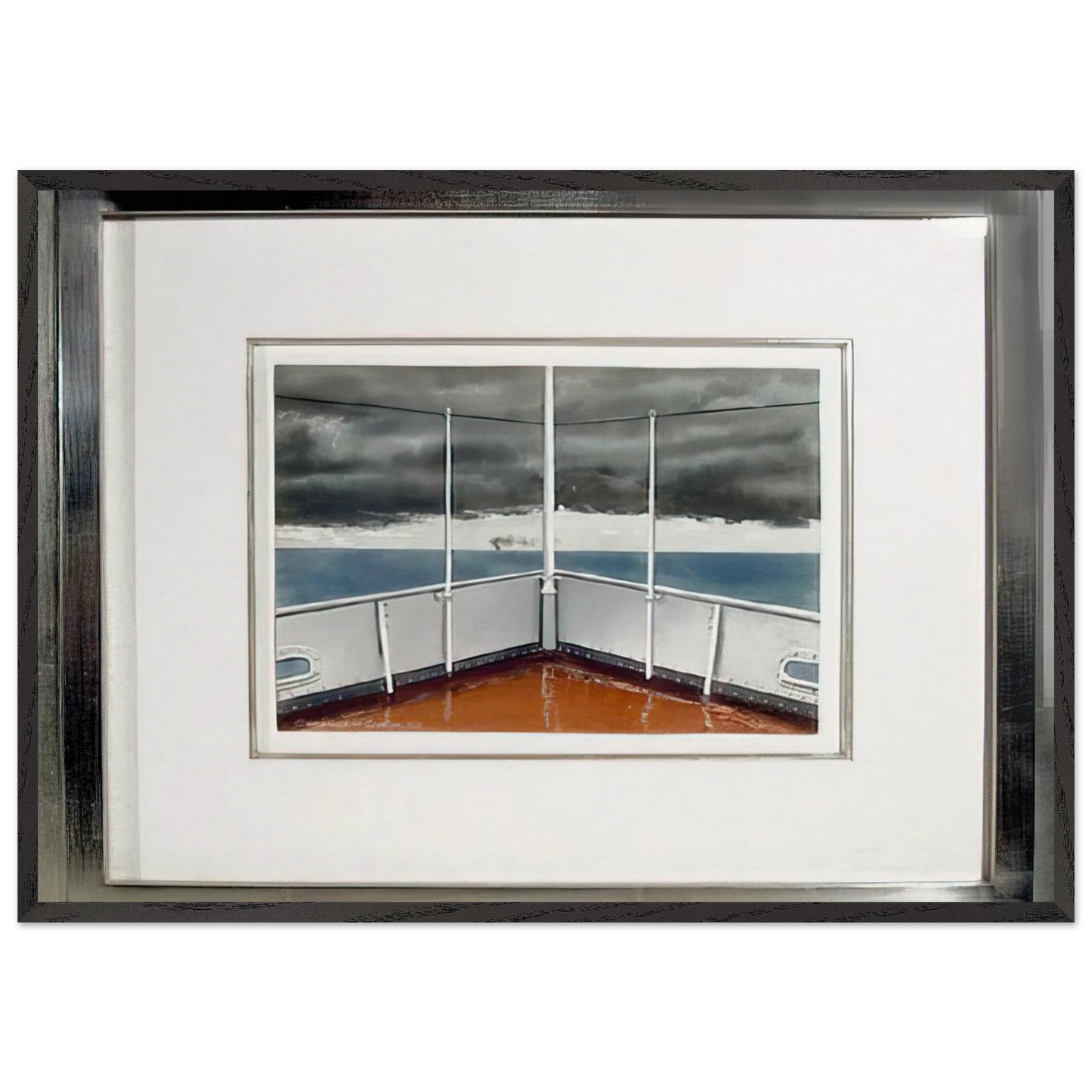 On the Great Lakes - 1953 - Clarence Holbrook Carter Framed Art Print – Black Wooden Frame - Default Title - -Framed Art Print