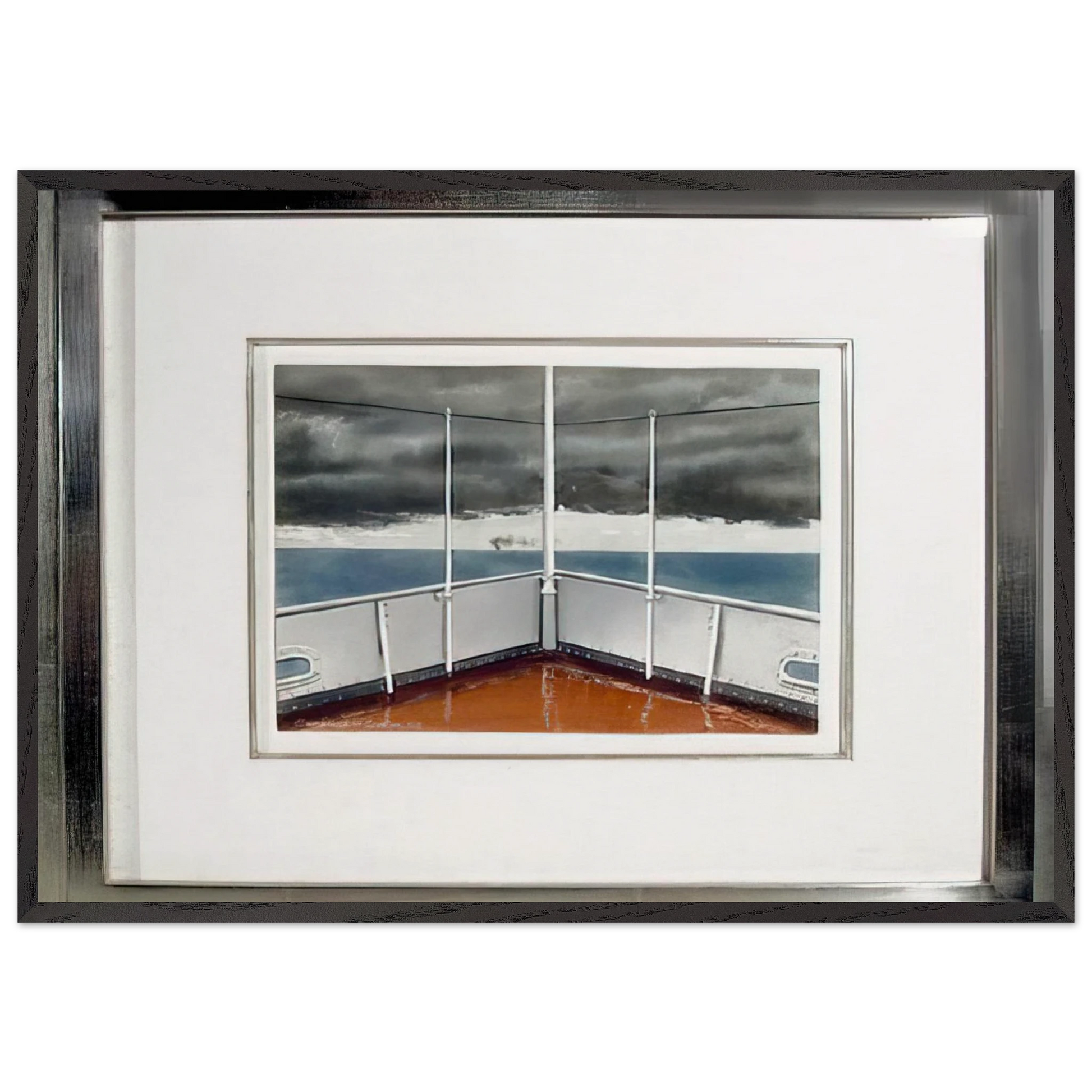 On the Great Lakes - 1953 - Clarence Holbrook Carter Framed Art Print – Black Wooden Frame - Default Title - -Framed Art Print