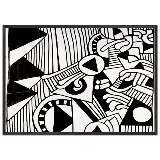 UNTITLED 1978 1 N1 - Keith Haring Framed Art Print – Black Wooden Frame - Default Title - -Framed Art Print