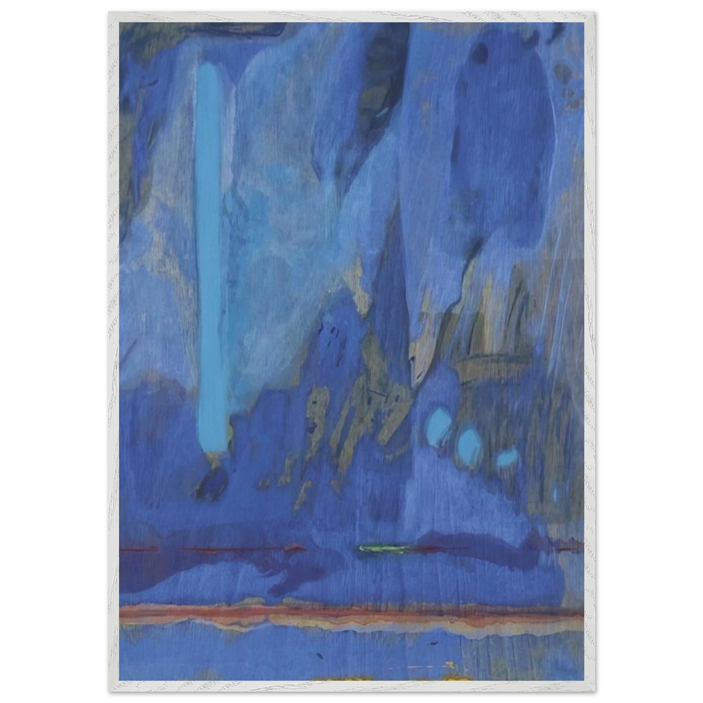 Helen Frankenthaler - Tales of Genji III - 1998 Wall art - 50x70 cm / 20x28 inches - Premium Wooden Framed Poster With Fine Art Paper - White frame