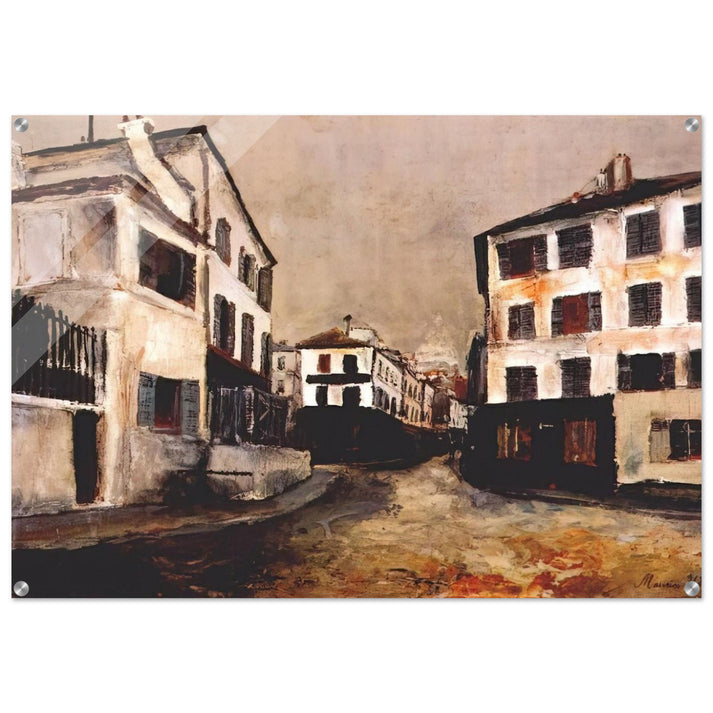 NORVINS STREET - Maurice Utrillo Acrylic Print - 70x100 cm / 28x40″ inches