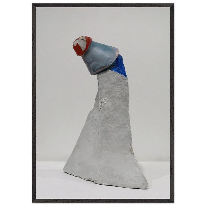 THE CLOWN 1947 - Kurt Schwitters 70x100 cm / 28x40 inches Framed Art Print – Black Wooden Frame