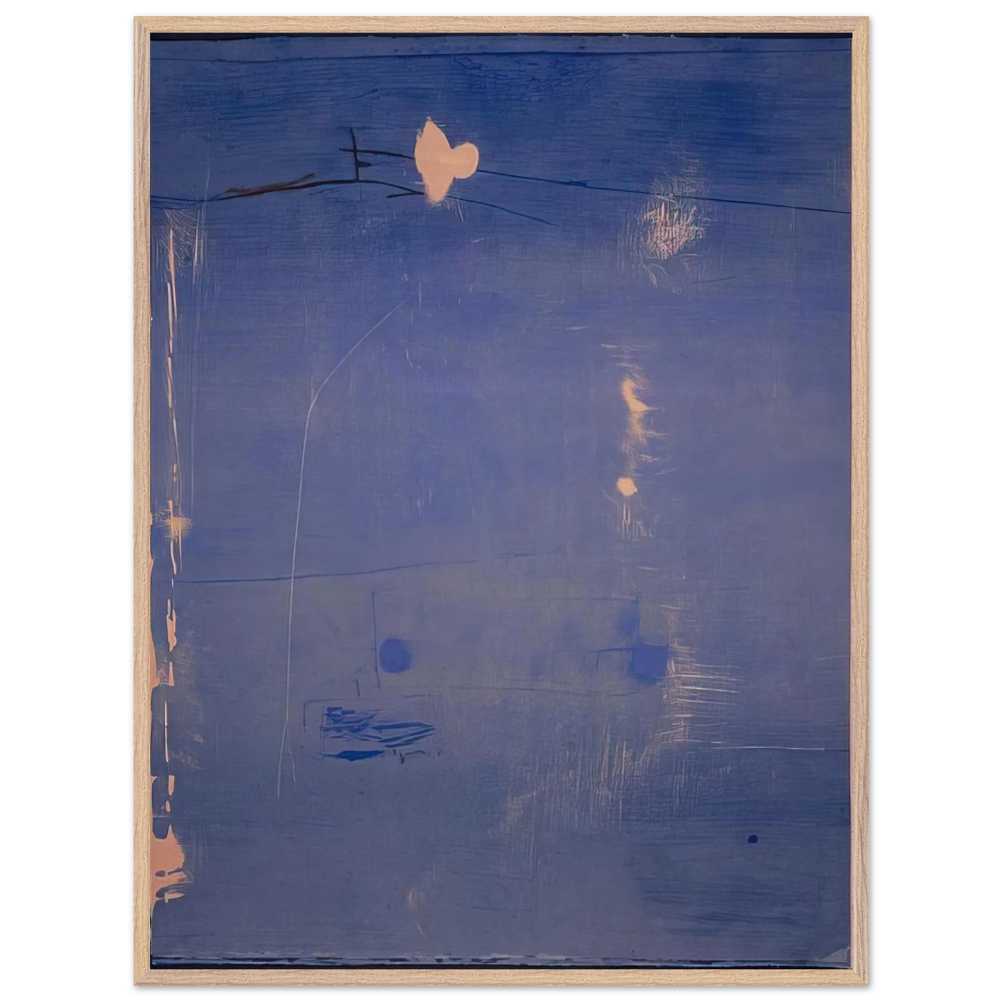 Helen Frankenthaler - Cameo - 1980 Wall art - A2 (42 x 59.4  cm) - Premium Wooden Framed Poster With Fine Art Paper - Black frame