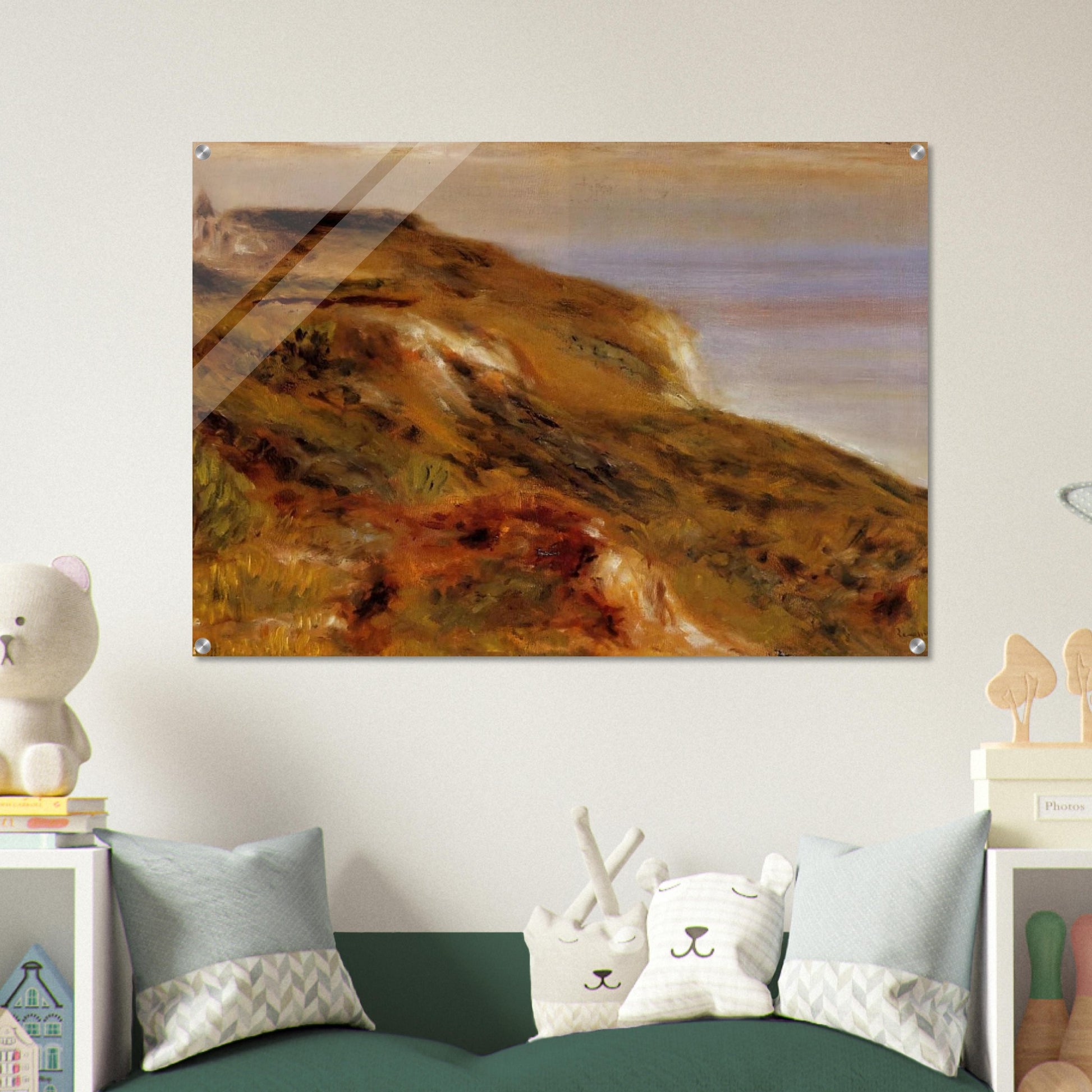 The Varangeville Church and the Cliffs - Pierre-Auguste Renoir Acrylic Print - 70x100 cm / 28x40″ inches