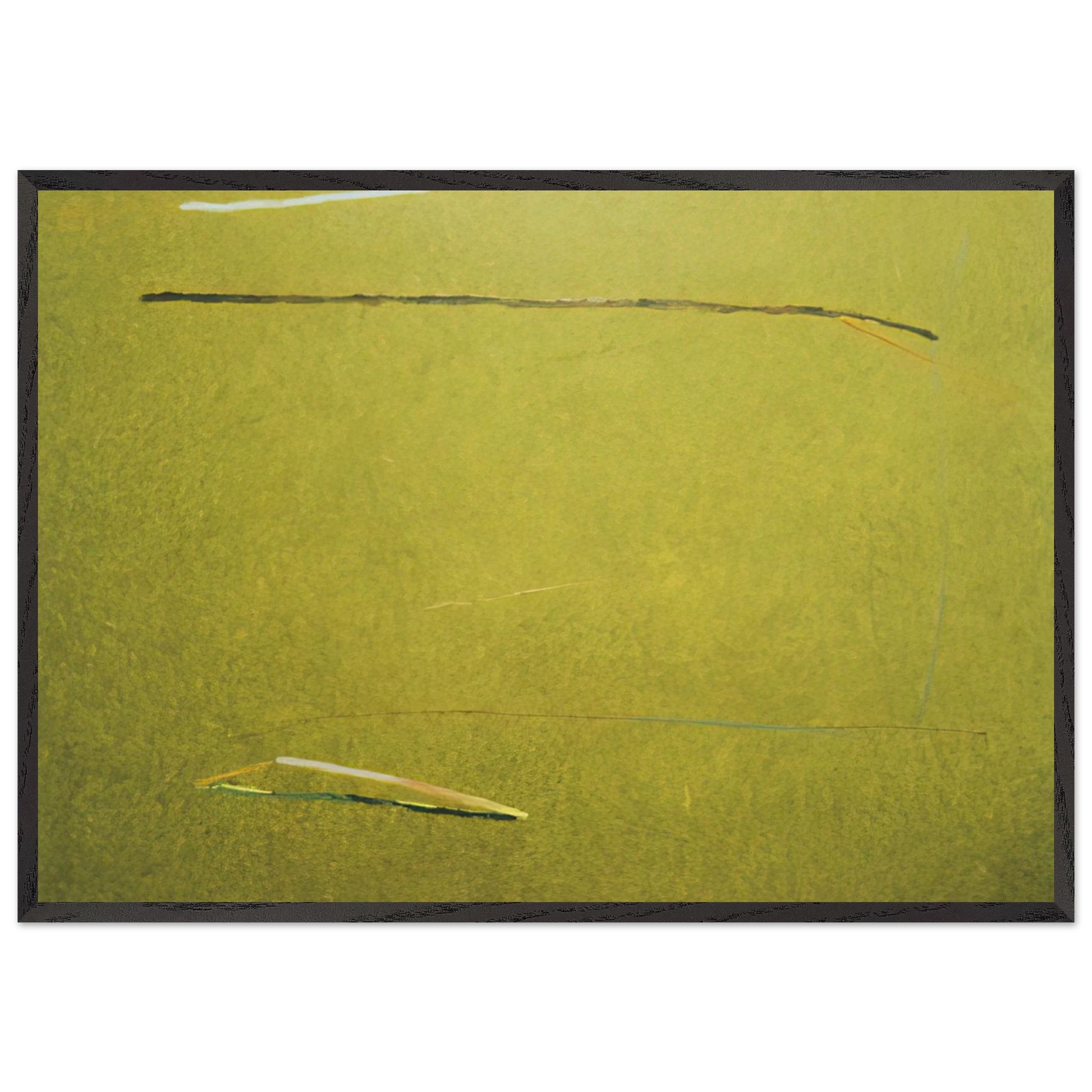 Green Mountain Man - 1975 - Ronnie Landfield Framed Art Print – Black Wooden Frame - Default Title - -Framed Art Print