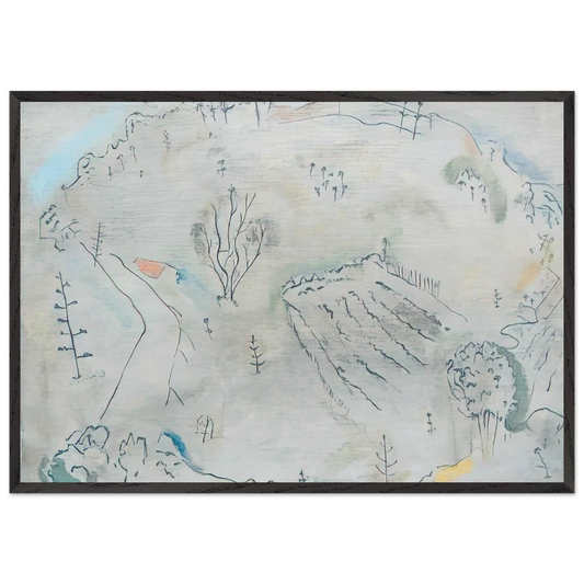 Composition a la carte de France - 1931 - John Ferren Framed Art Print – Black Wooden Frame - Default Title - -Framed Art Print