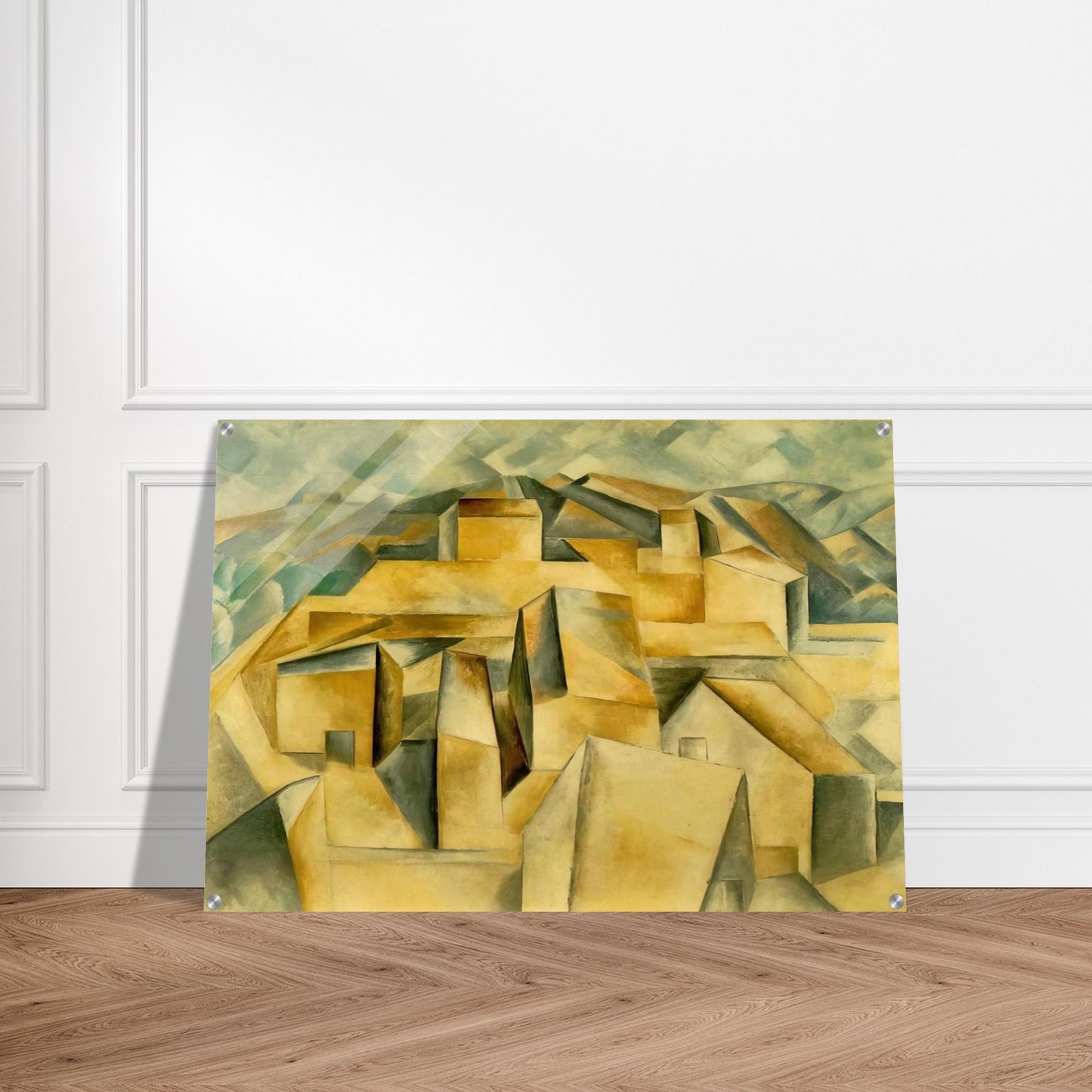 Houses on the hill - Pablo Picasso Acrylic Print - 70x100 cm / 28x40″ inches | Pablo Picasso Wall Art | Pablo Picasso Prints