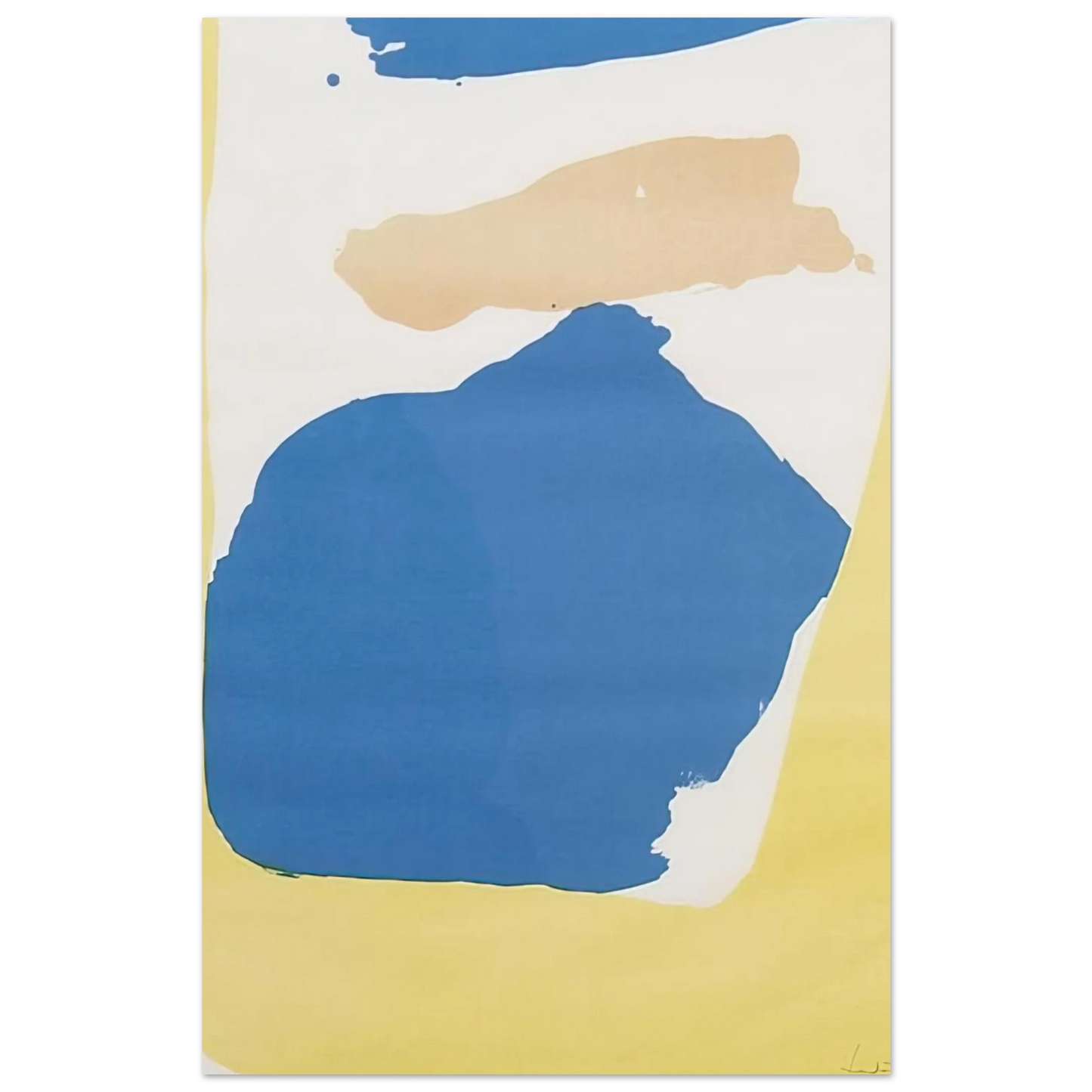 Helen Frankenthaler - Frankenthaler Preview - 1965 Wall art - 20x25 cm / 8x10 Inches - Premium Wooden Framed Poster With Fine Art Paper - White frame