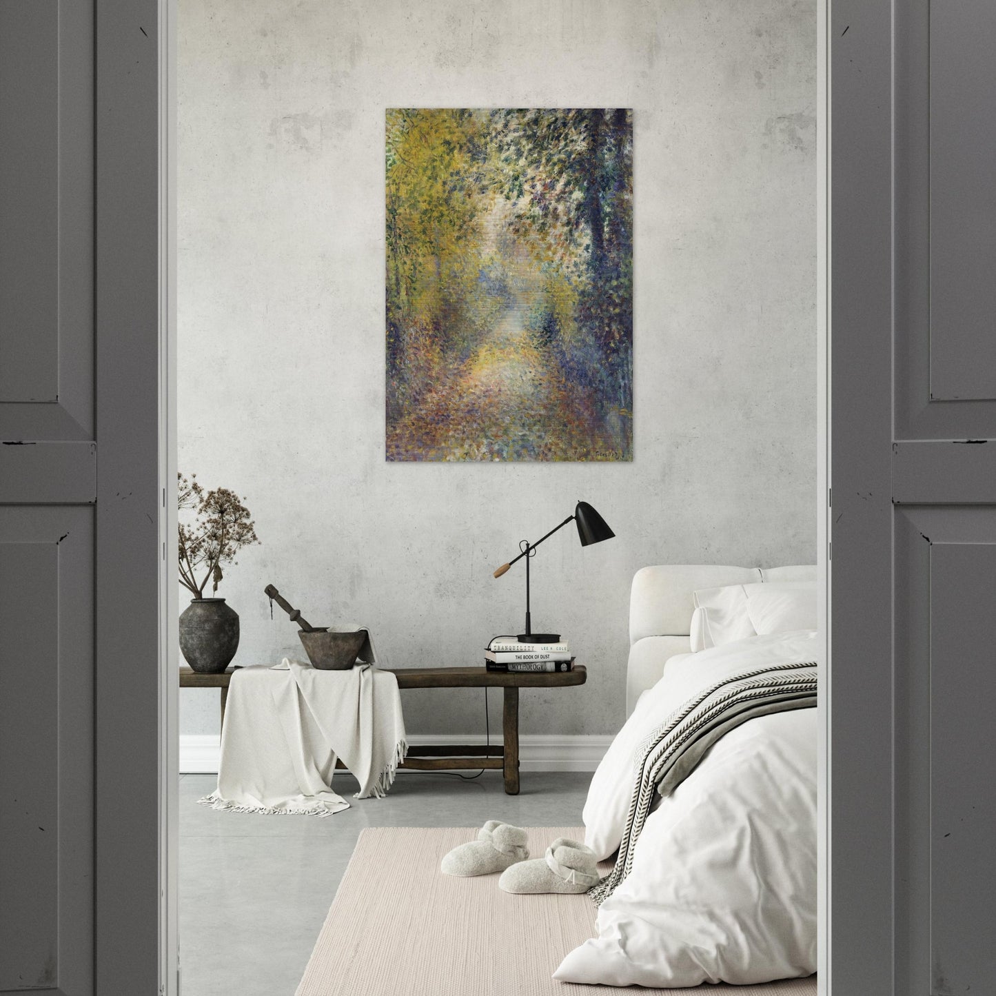In the Woods - Pierre-Auguste Renoir Brushed Aluminum Print - 70x100 cm / 28x40 inches | Pierre-Auguste Renoir Aluminum Print | Pierre-Auguste Renoir Prints