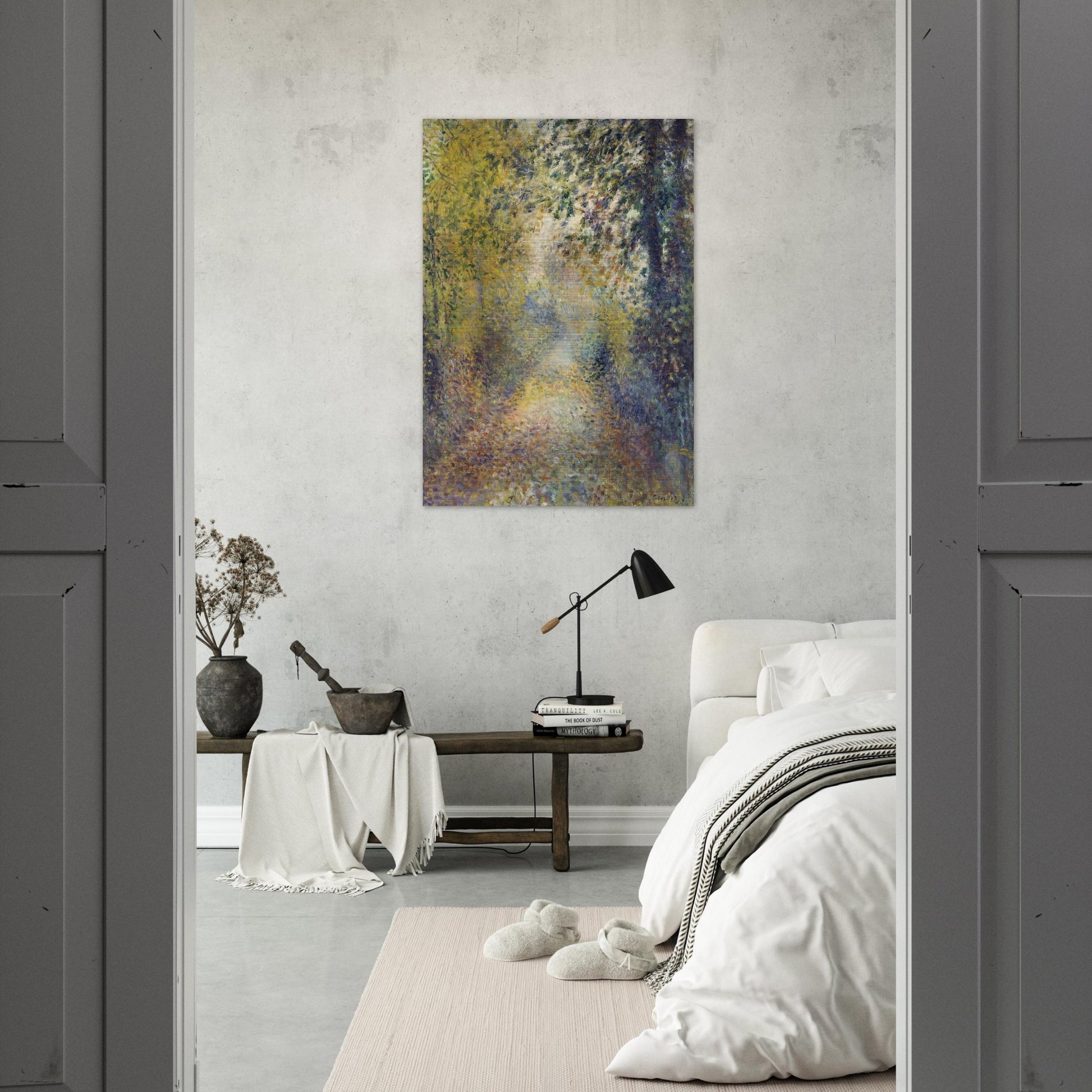 In the Woods - Pierre-Auguste Renoir Brushed Aluminum Print - 70x100 cm / 28x40 inches | Pierre-Auguste Renoir Aluminum Print | Pierre-Auguste Renoir Prints