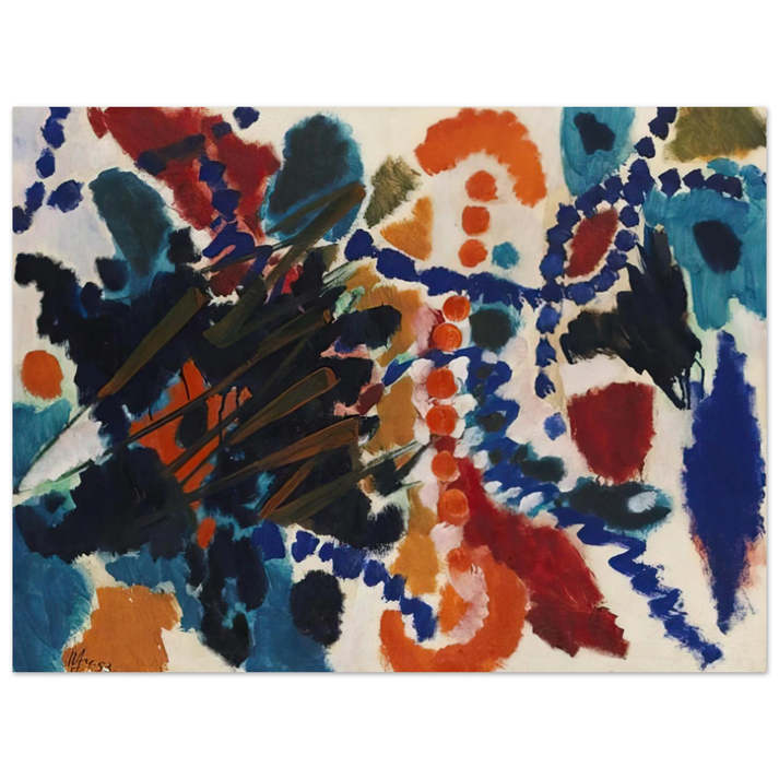 Ernst Wilhelm Nay - Von Goldfarben und Blau - 1953  75x100 cm / 30x40inches Fine Art Poster