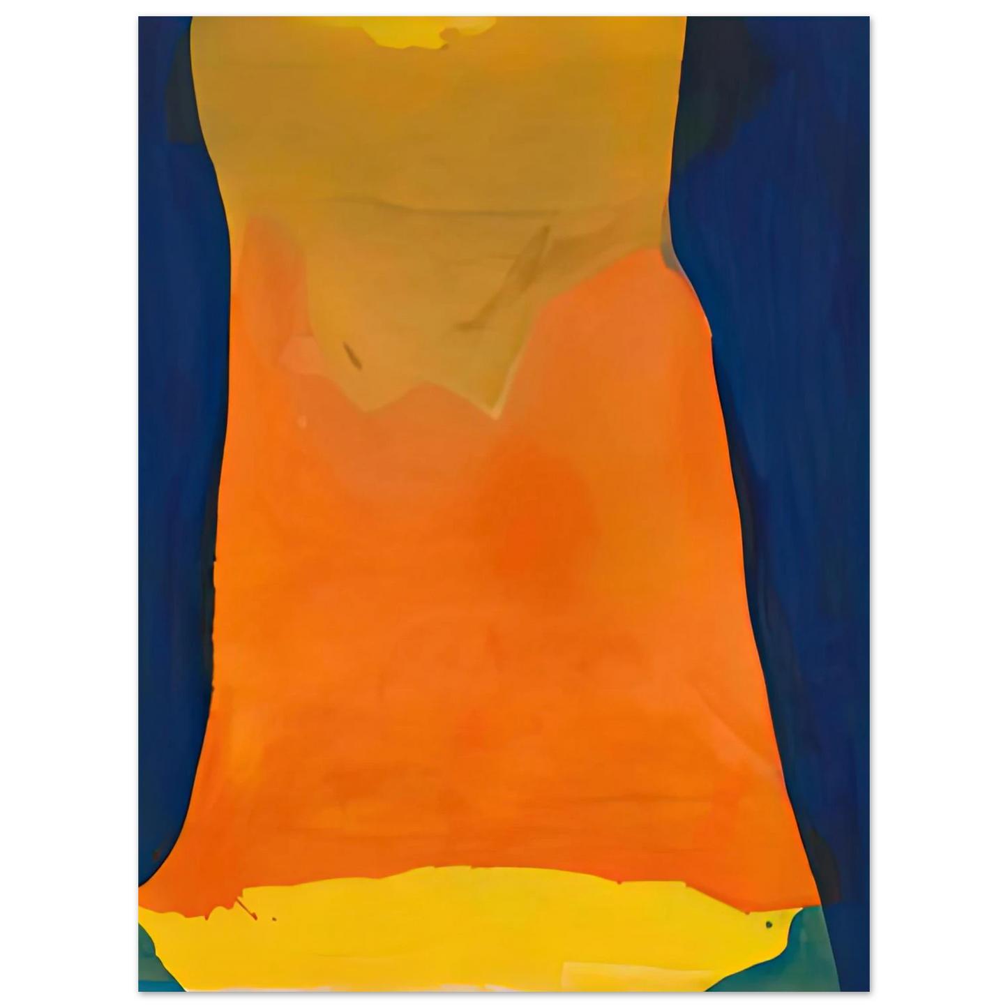 Helen Frankenthaler - Orange Mood, 1963-64- Wall Art - 60x80 cm / 24x32 inches - Fine Art Poster - -