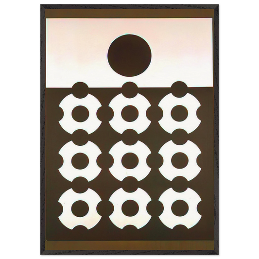 Relief Metal - 1960 - Victor Vasarely Framed Art Print – Black Wooden Frame - Default Title - -Framed Art Print