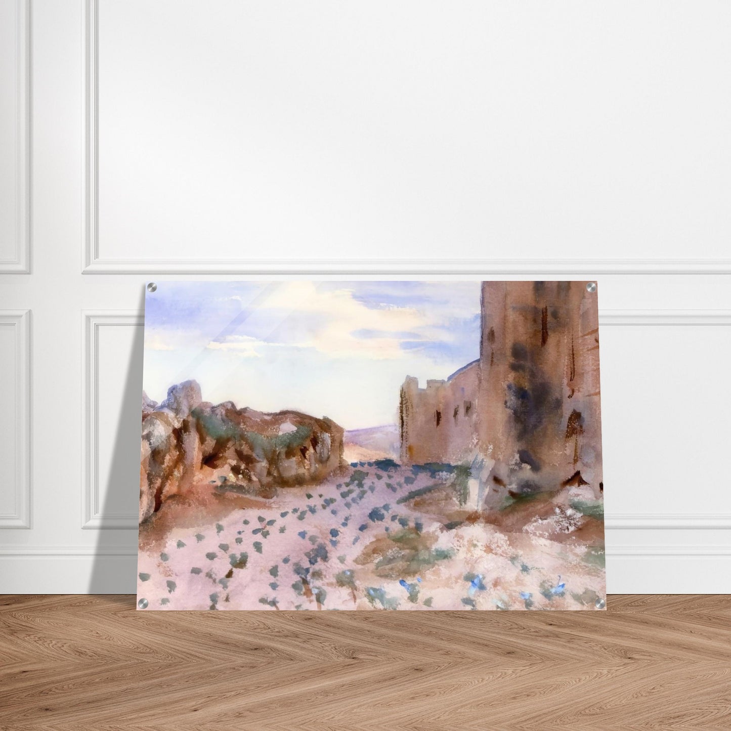 Fortress, Roads and Rocks - John Singer Sargent Acrylic Print - 70x100 cm / 28x40″ inches