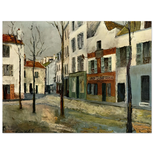Maurice Utrillo - SQUARE TERTRE ON MONTMARTRE 2 Fine Art Poster - Default Title