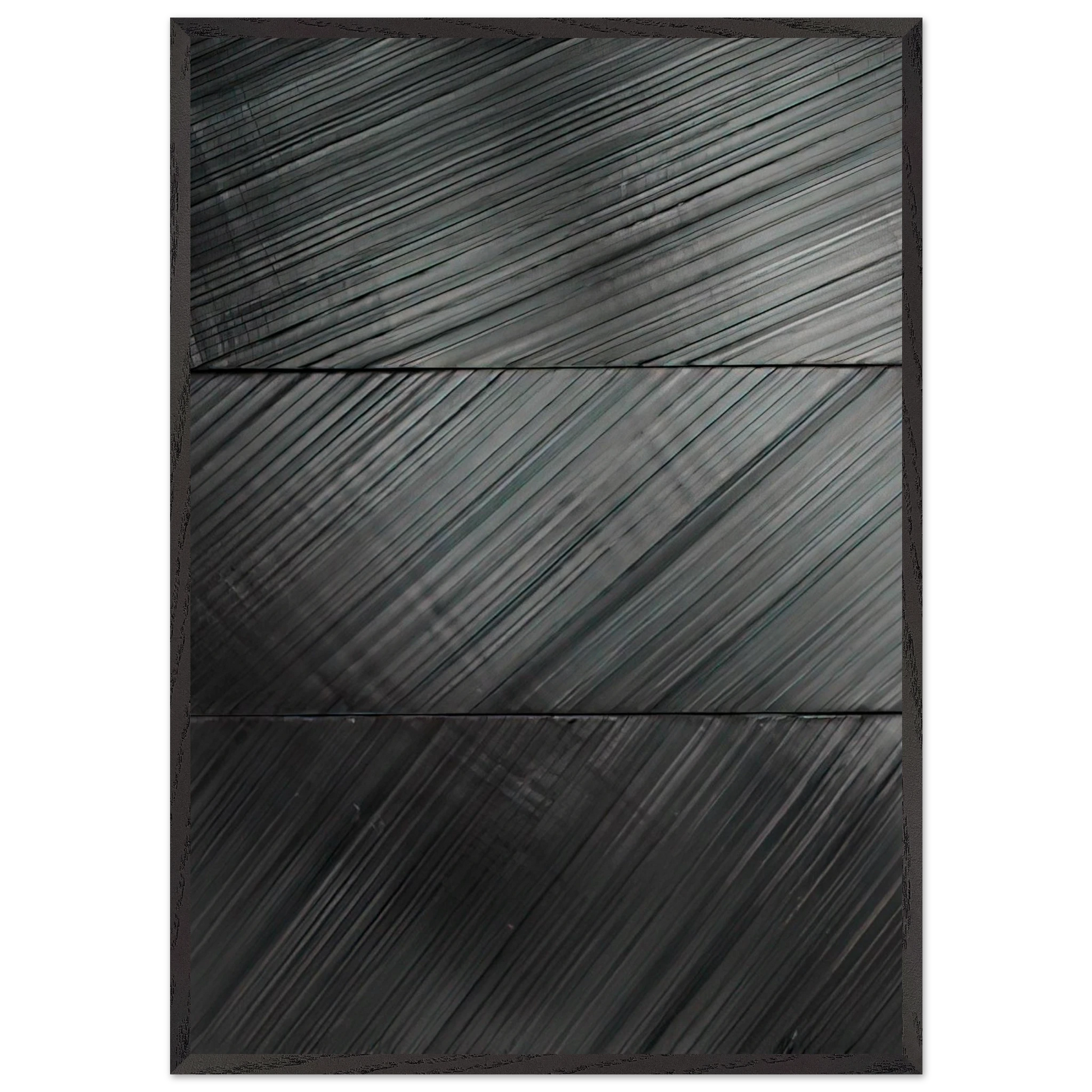 Peinture 18 Mars 2010 - 2010 - Pierre Soulages Framed Art Print – Black Wooden Frame - Default Title - -Framed Art Print
