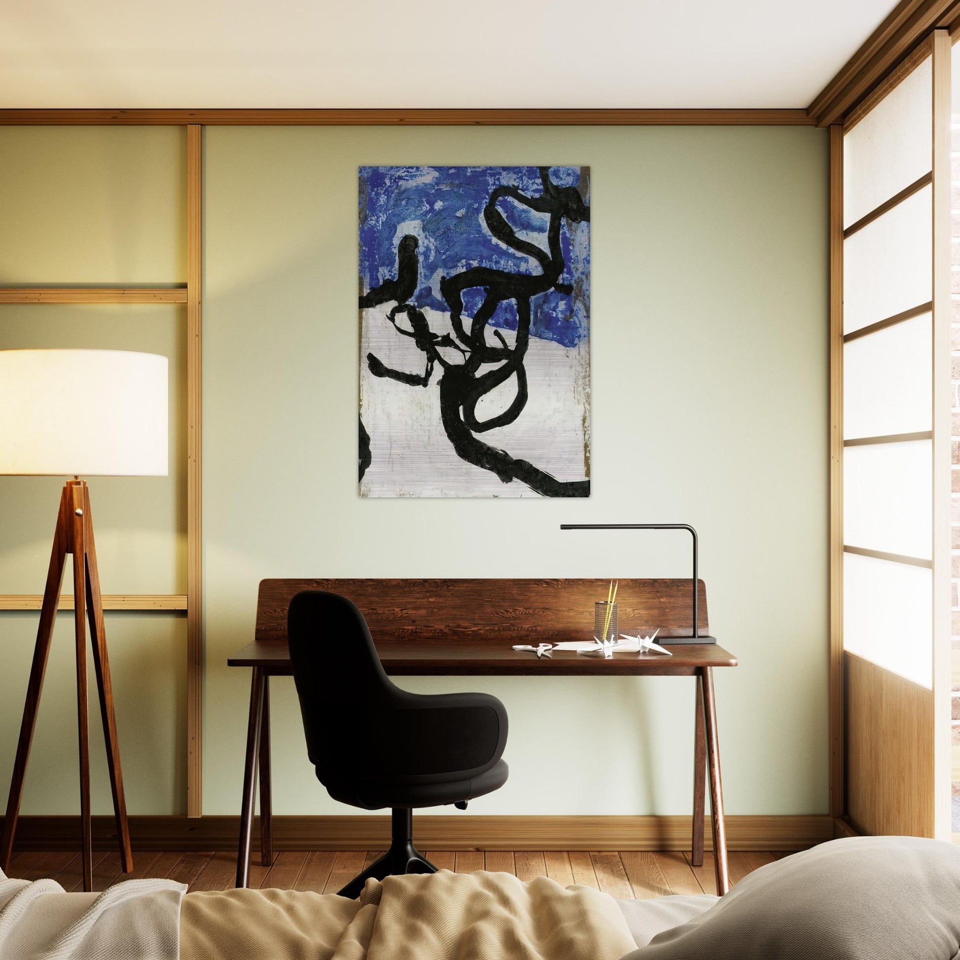 Untitled - Tachisme - Emil Schumacher Brushed Aluminum Print - 70x100 cm / 28x40 inches | Emil Schumacher Aluminum Print | Emil Schumacher Prints